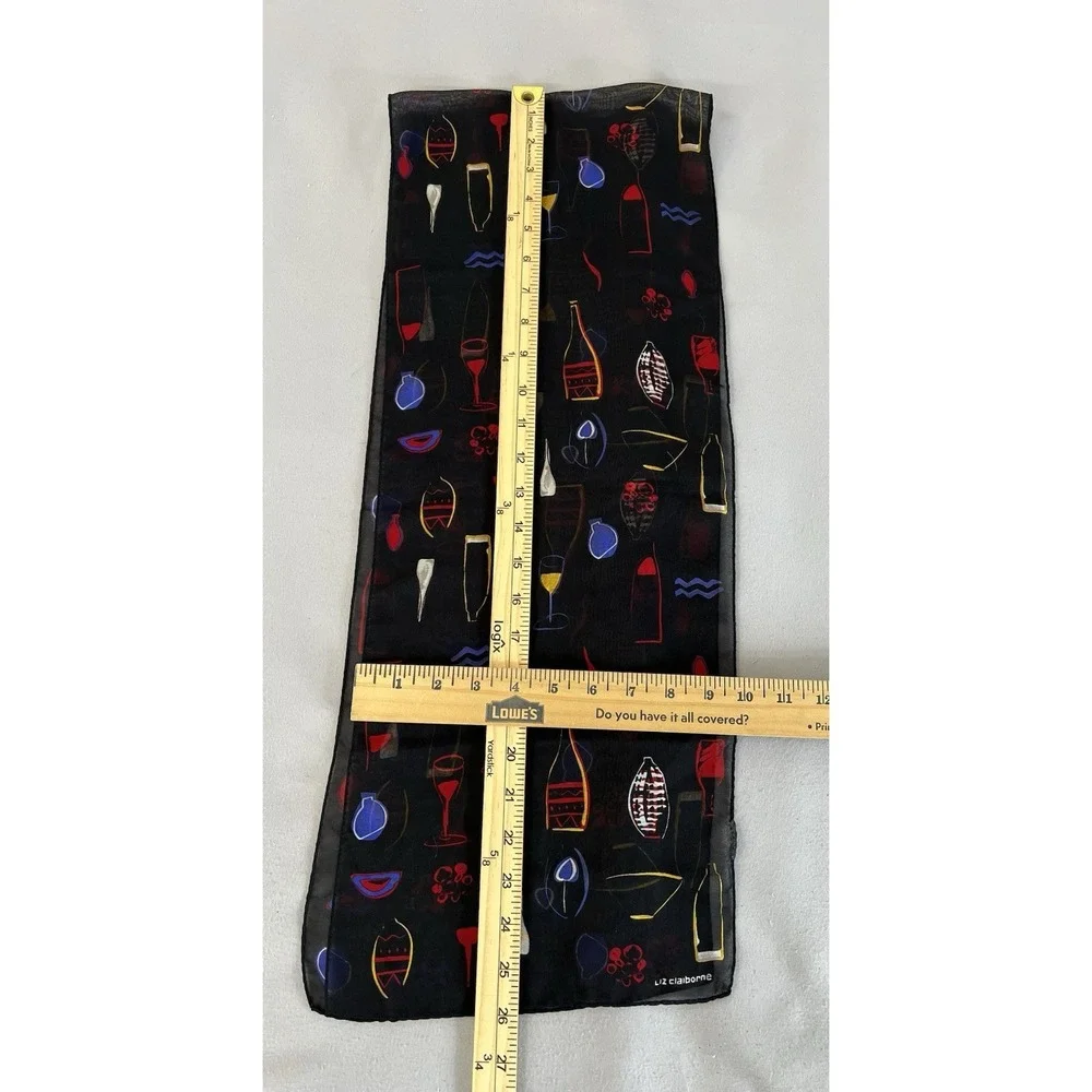 Liz Claiborne Women's Scarf‎ Rectangle Black 52x10
